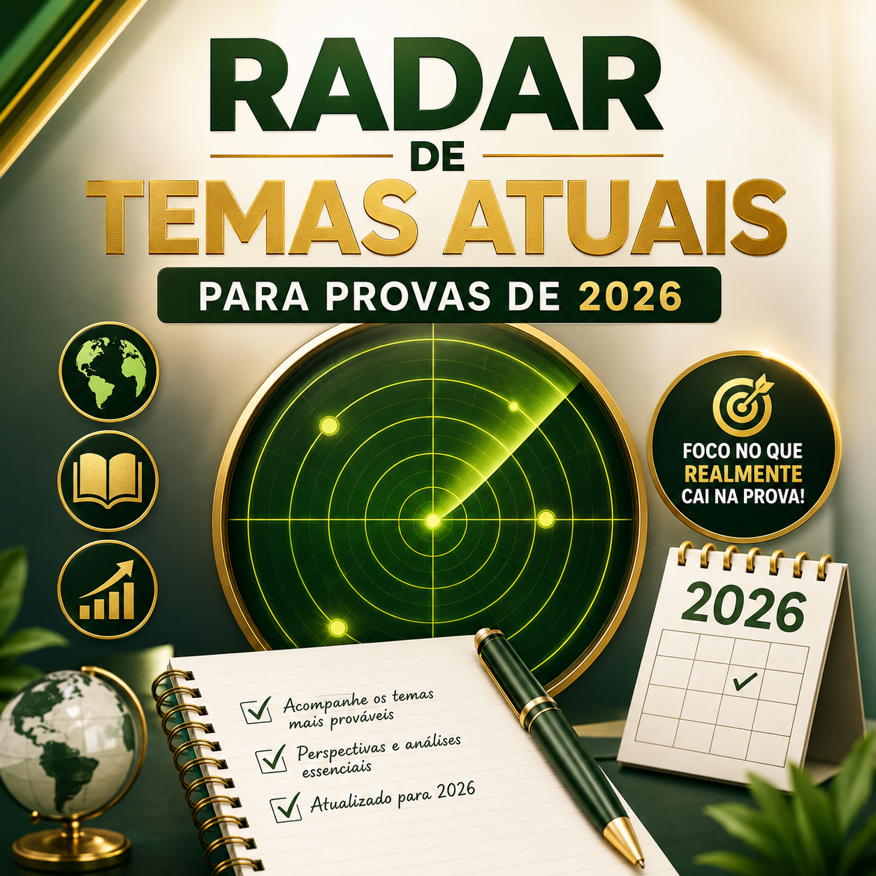 Radar de Temas Atuais para Provas de 2026
